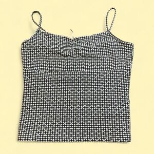 Vintage energie Y2K gingham daisy floral baby doll cami top size large